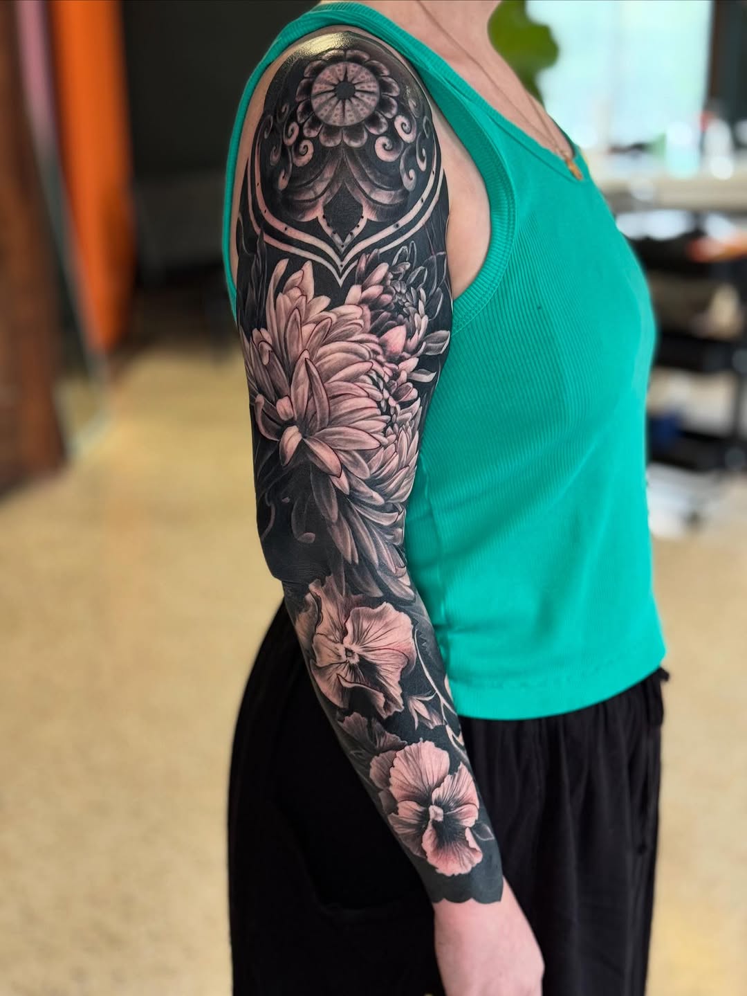 Tattoo by @abraxastattoo — black_and_grey, realism