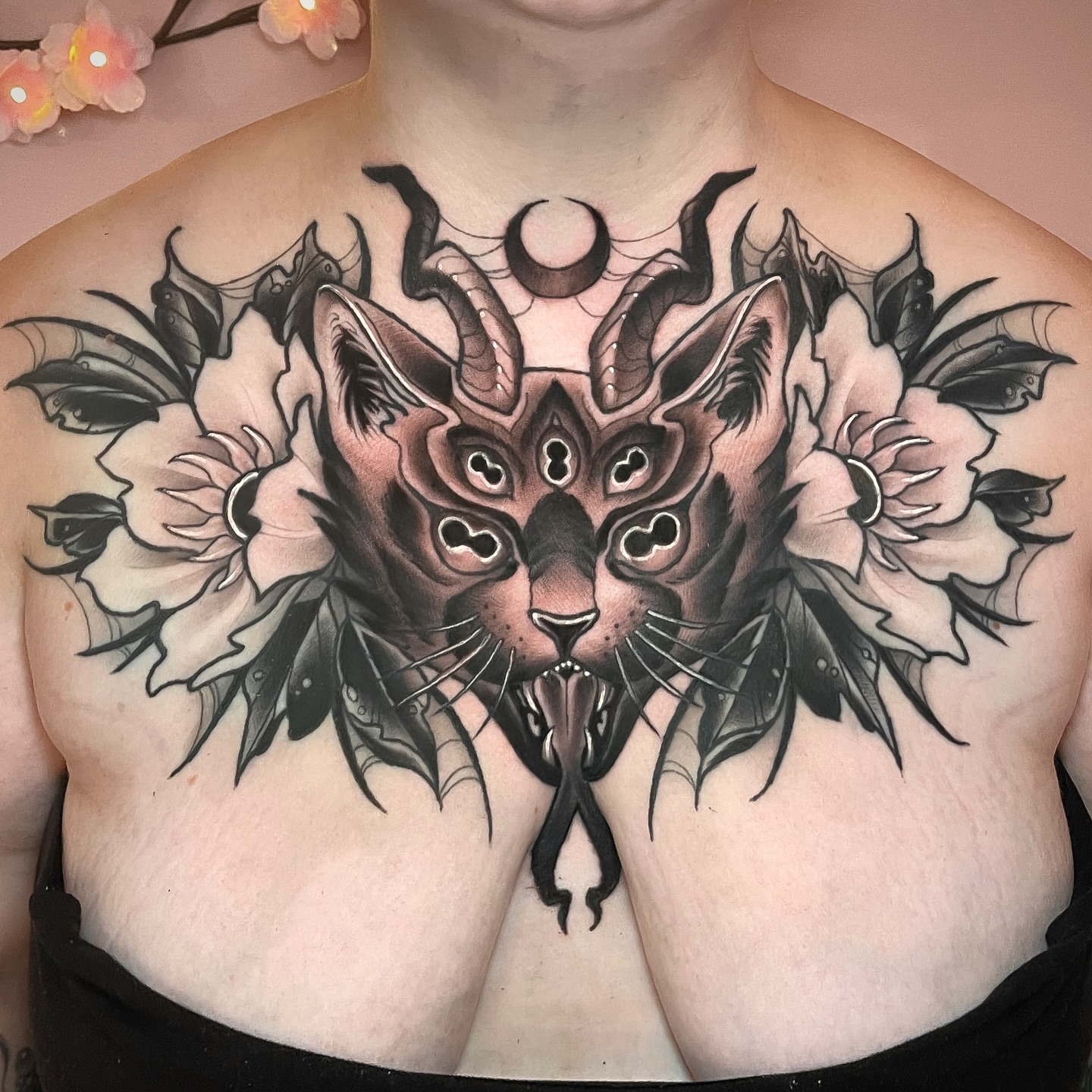 Tattoo by @corracarmine — black_and_grey