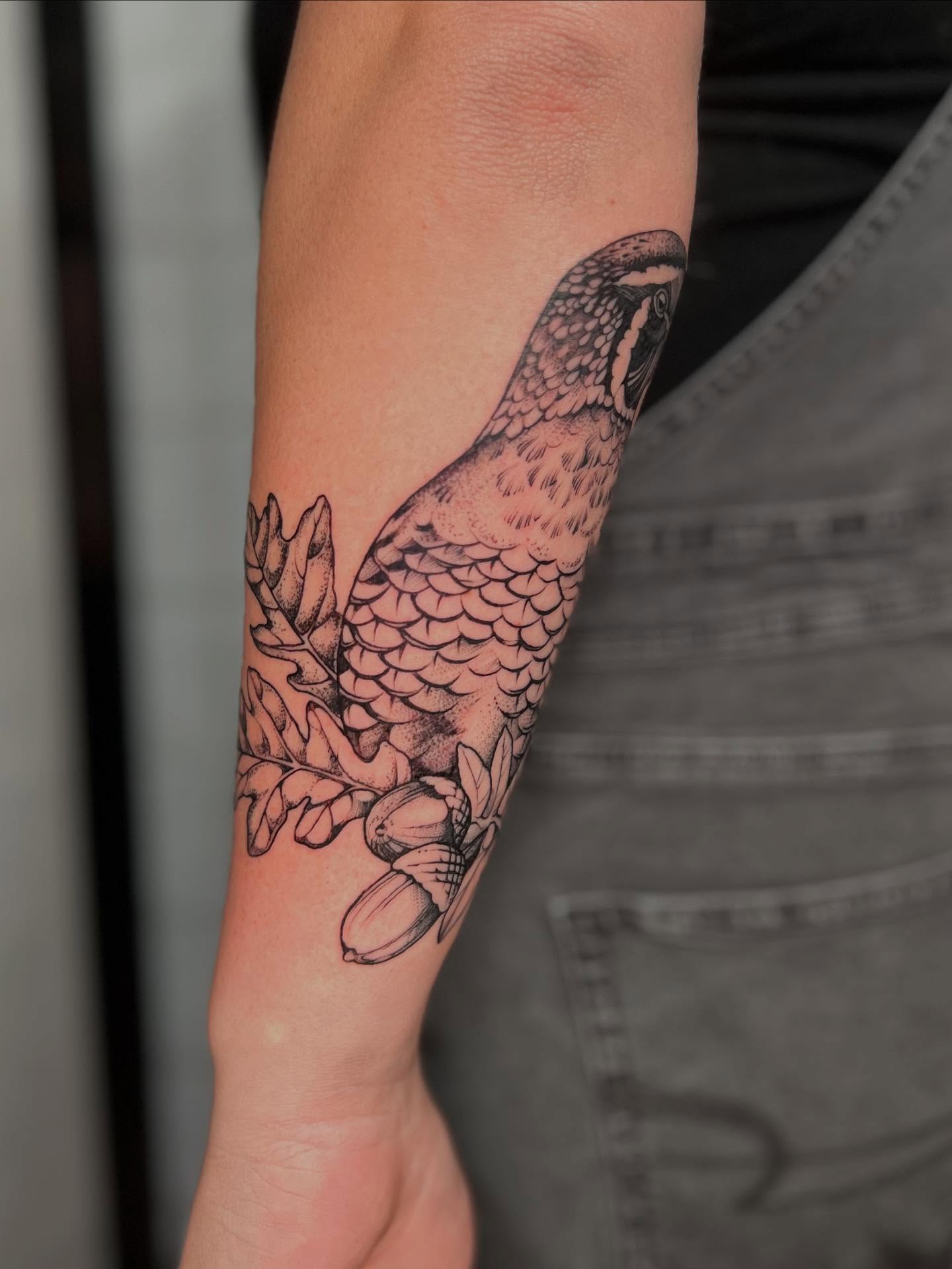 Tattoo by @zoeloutattoo — black_and_grey