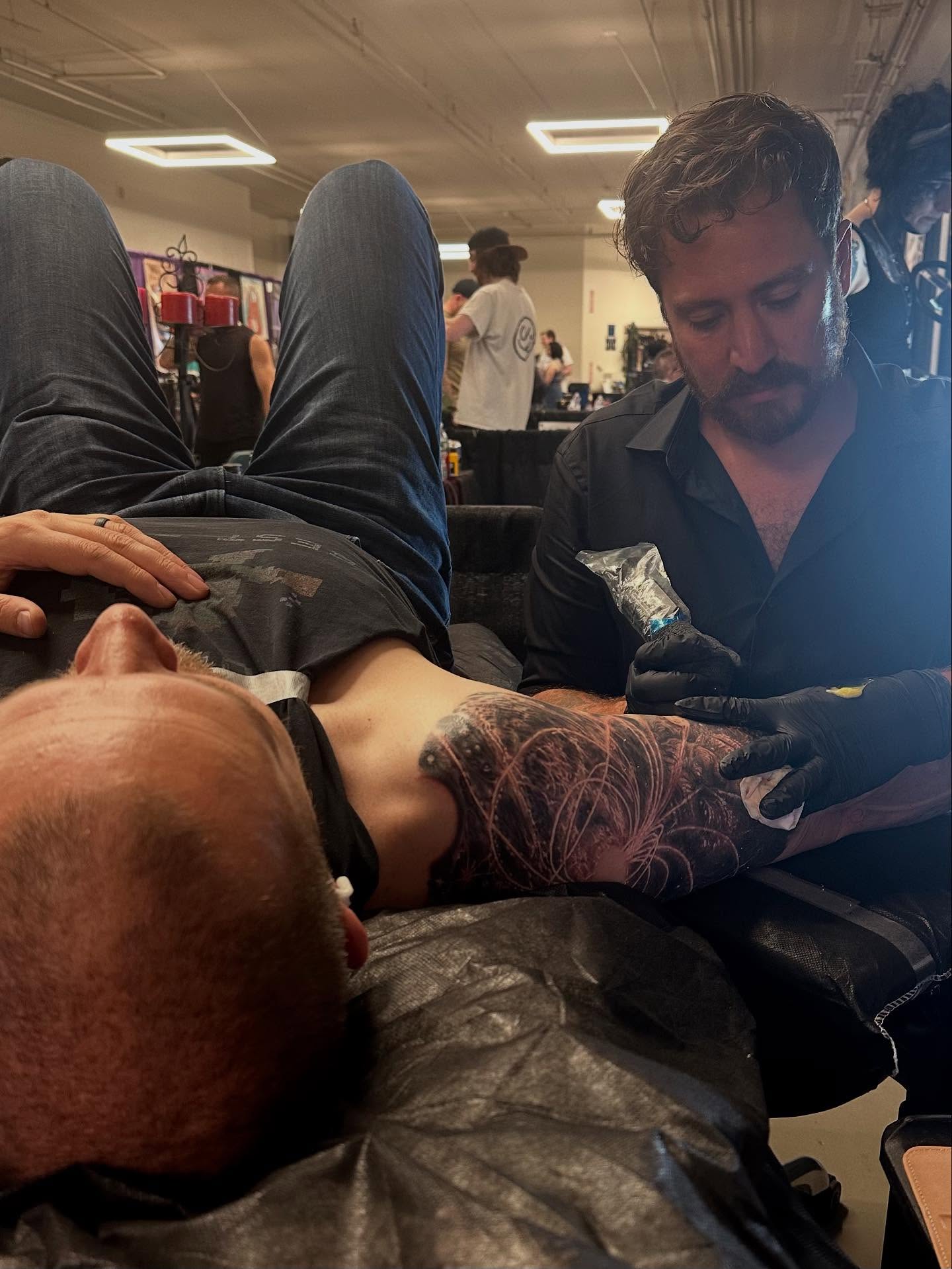 Tattoo by @maximiliantattoo — dotwork