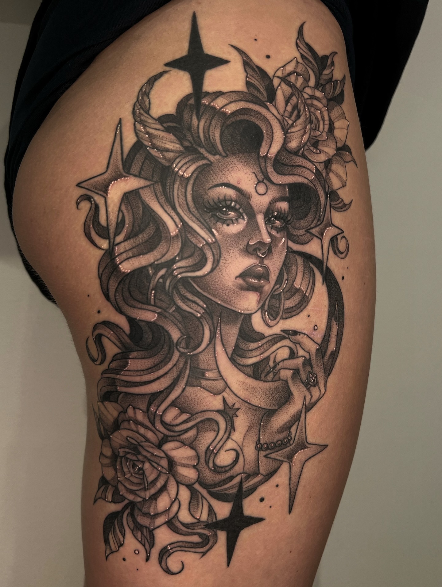 Tattoo by @toothfairytats — black_and_grey, realism
