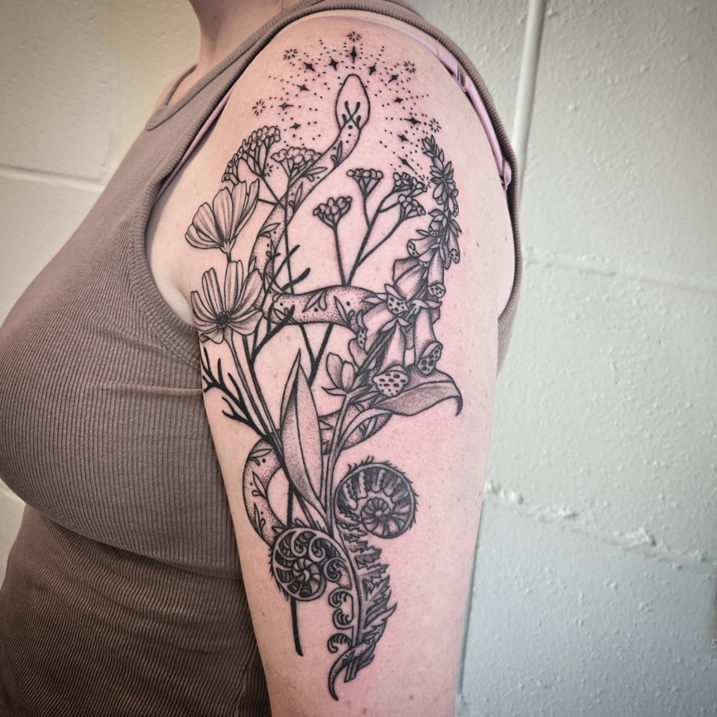 Tattoo by @myinklady — dotwork, black_and_grey