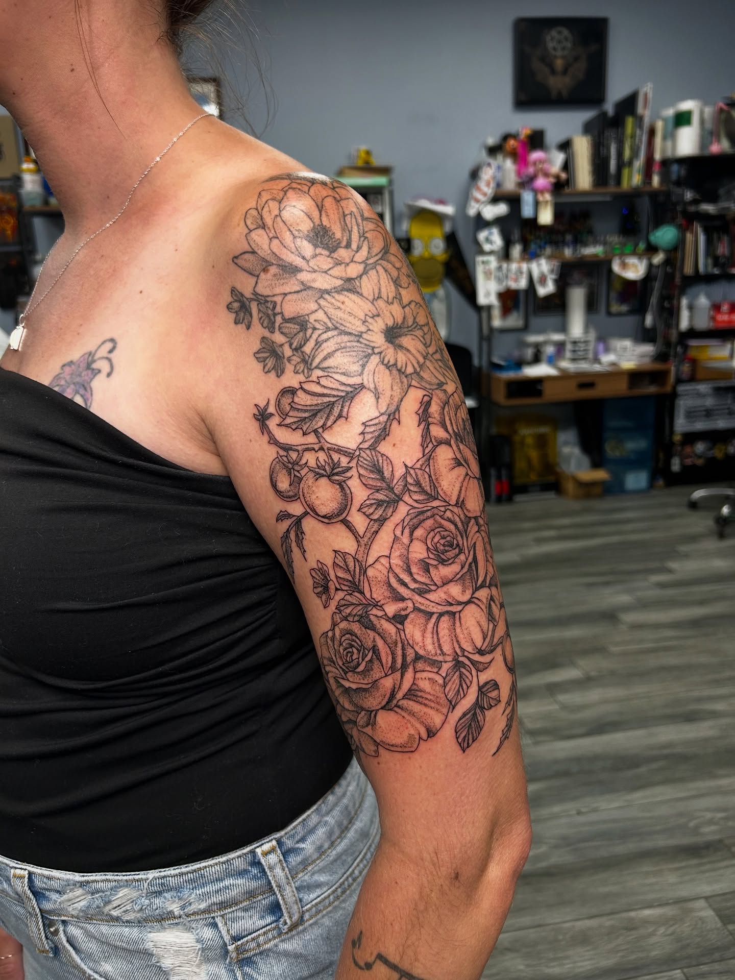 Tattoo by @brittanytattoome — black_and_grey, realism
