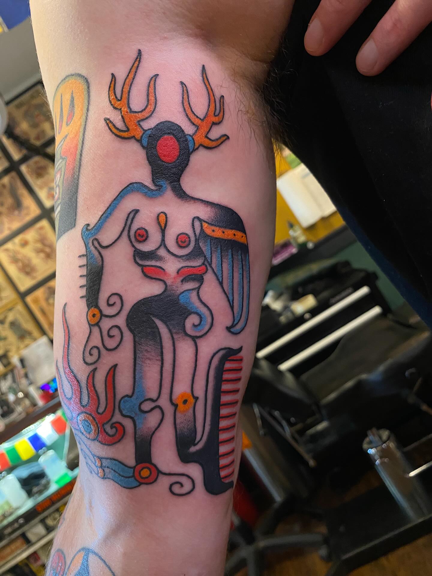 Tattoo by @seektheroots — geometric, illustrative