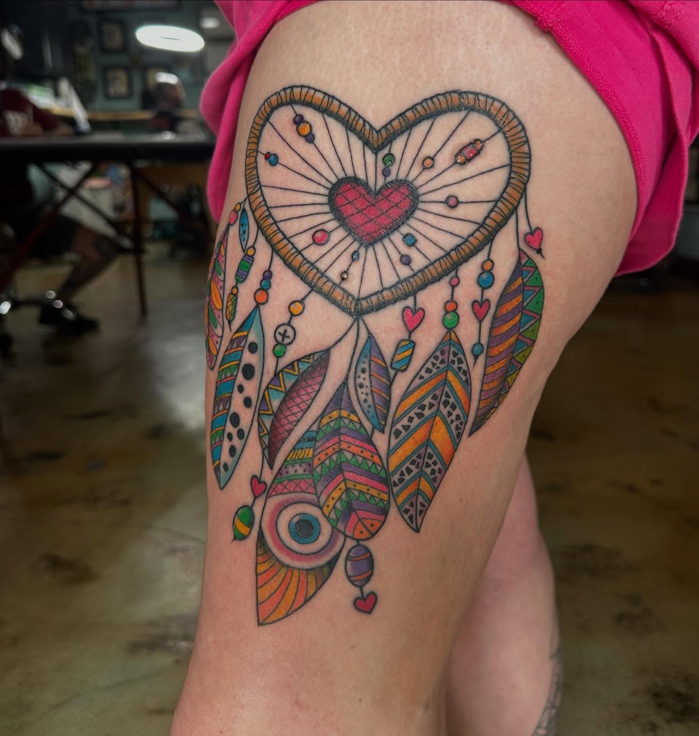 Tattoo by @gravestattooer — dotwork, geometric