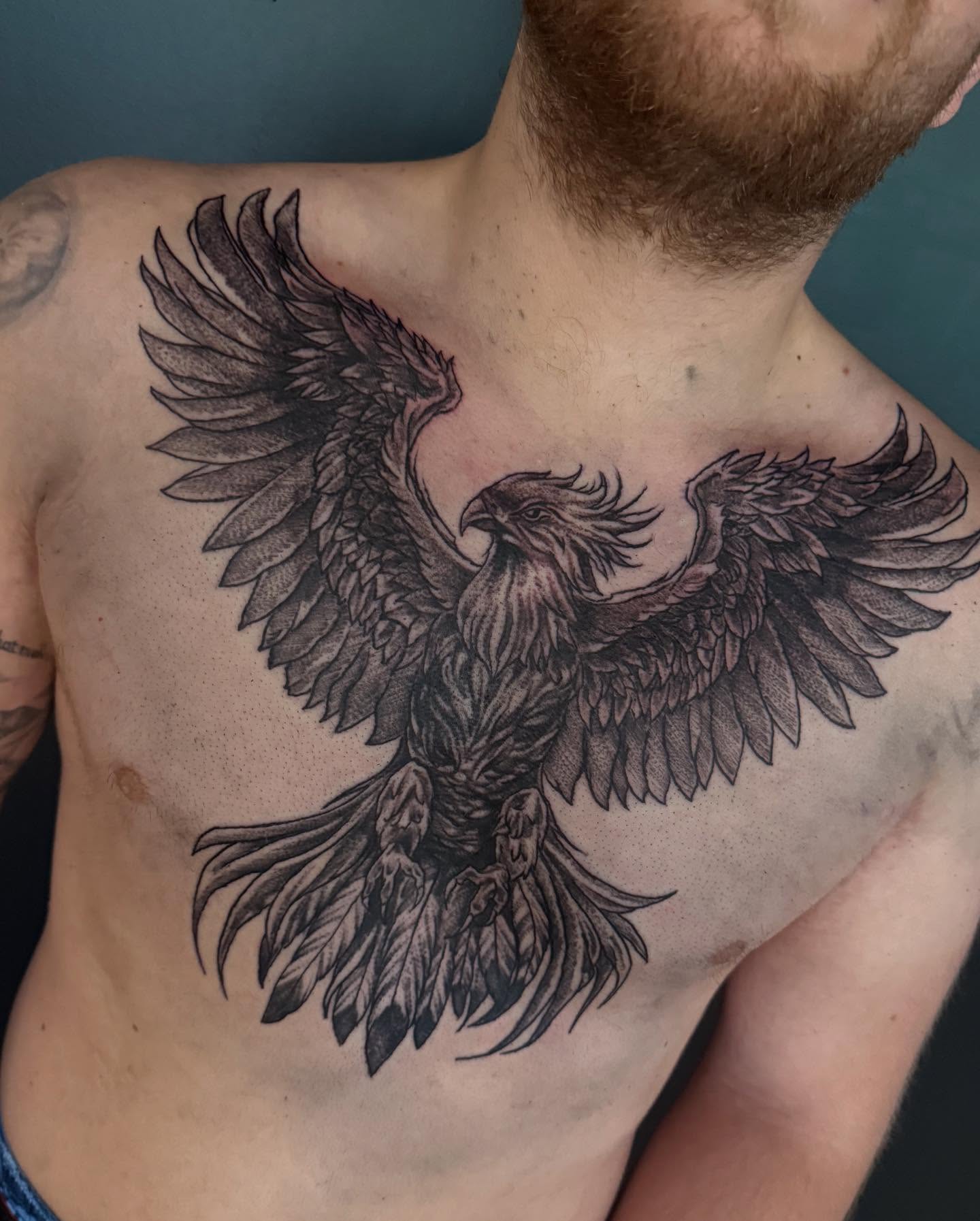 Tattoo by @tylerboltink — black_and_grey