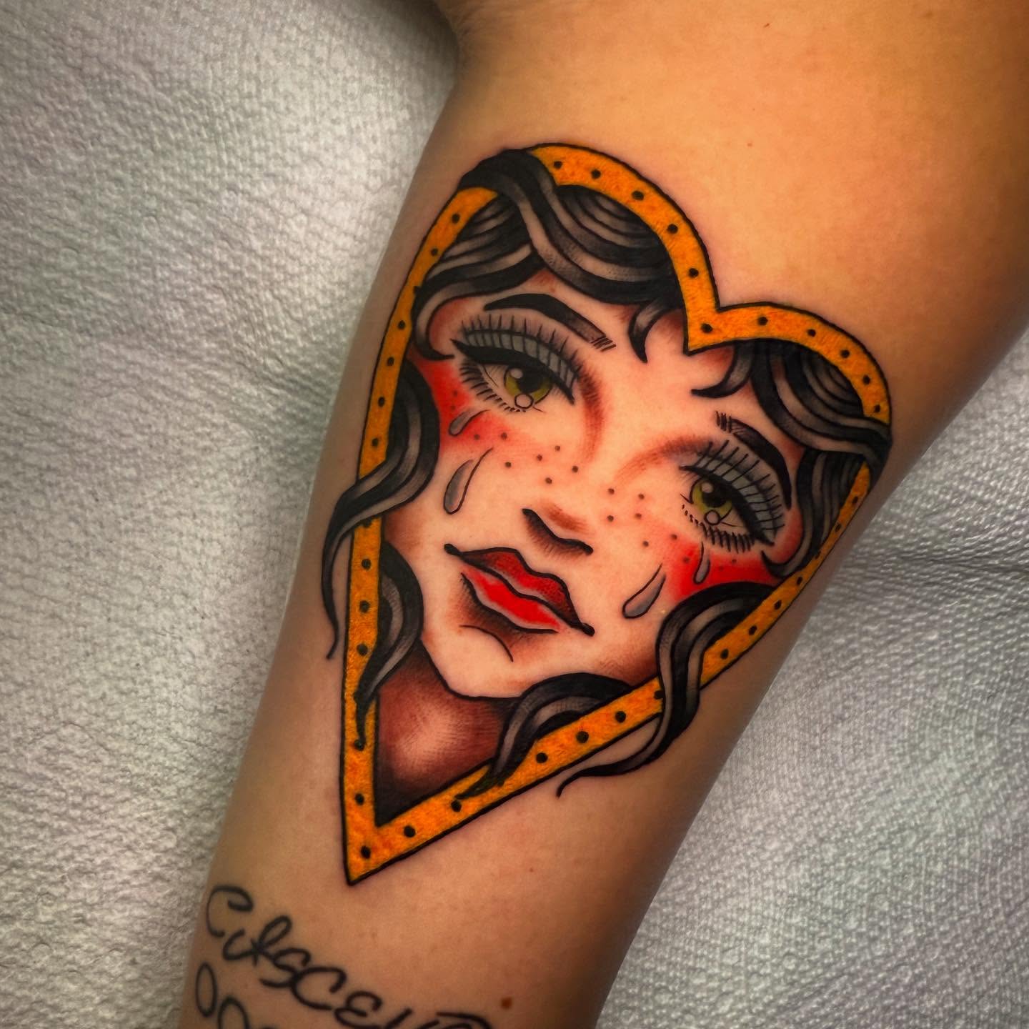 Tattoo by @trashcattattoos — american_traditional, dotwork