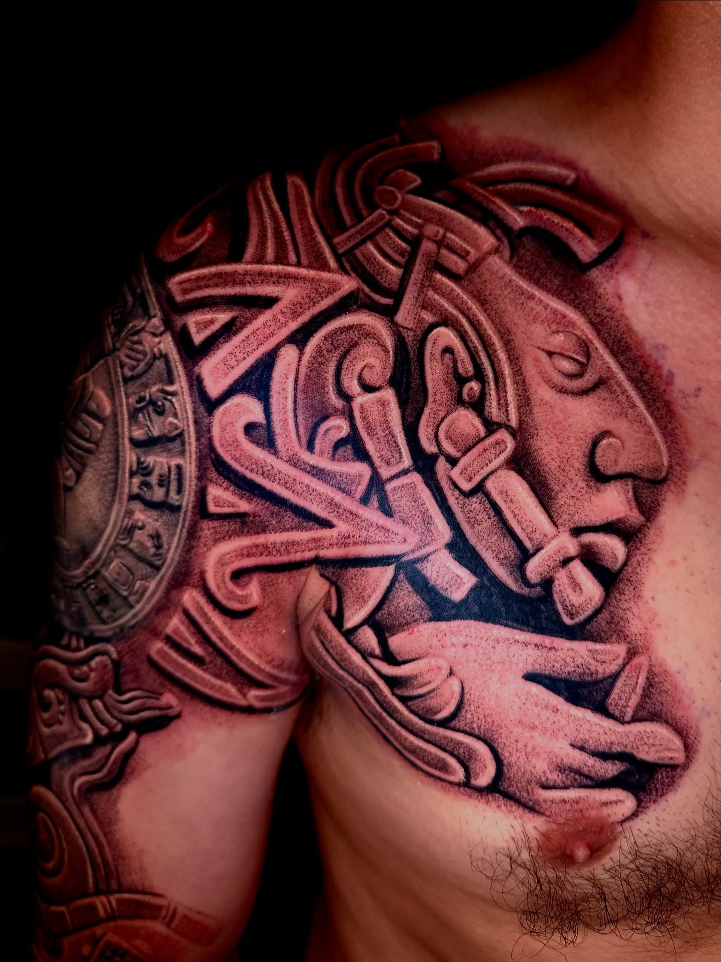 Tattoo by @tat2one — black_and_grey, realism