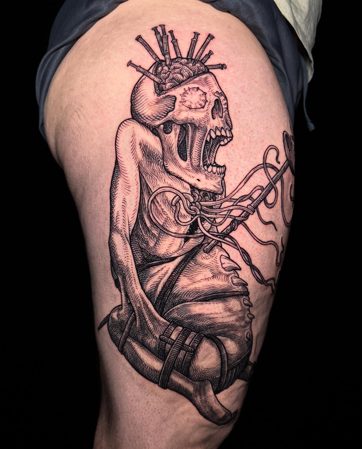 Tattoo by @tattoosbylandon — black_and_grey, realism