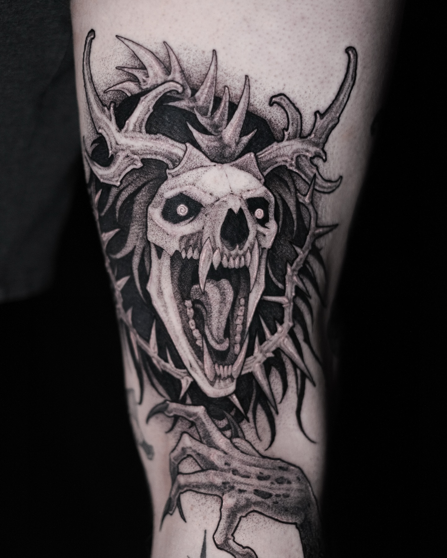 Tattoo by @lina.lcfr — dotwork, dark_realism