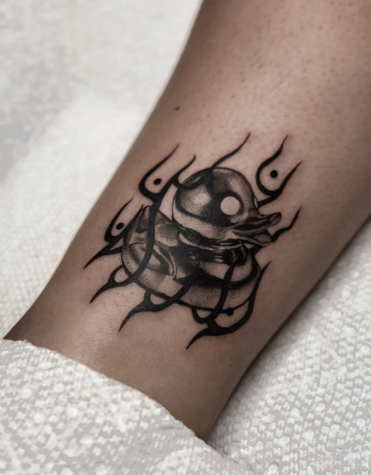 Tattoo by @themerriestofsummers — black_and_grey, tribal
