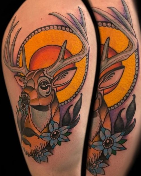 Tattoo by @marshall_sinclair — american_traditional, dotwork