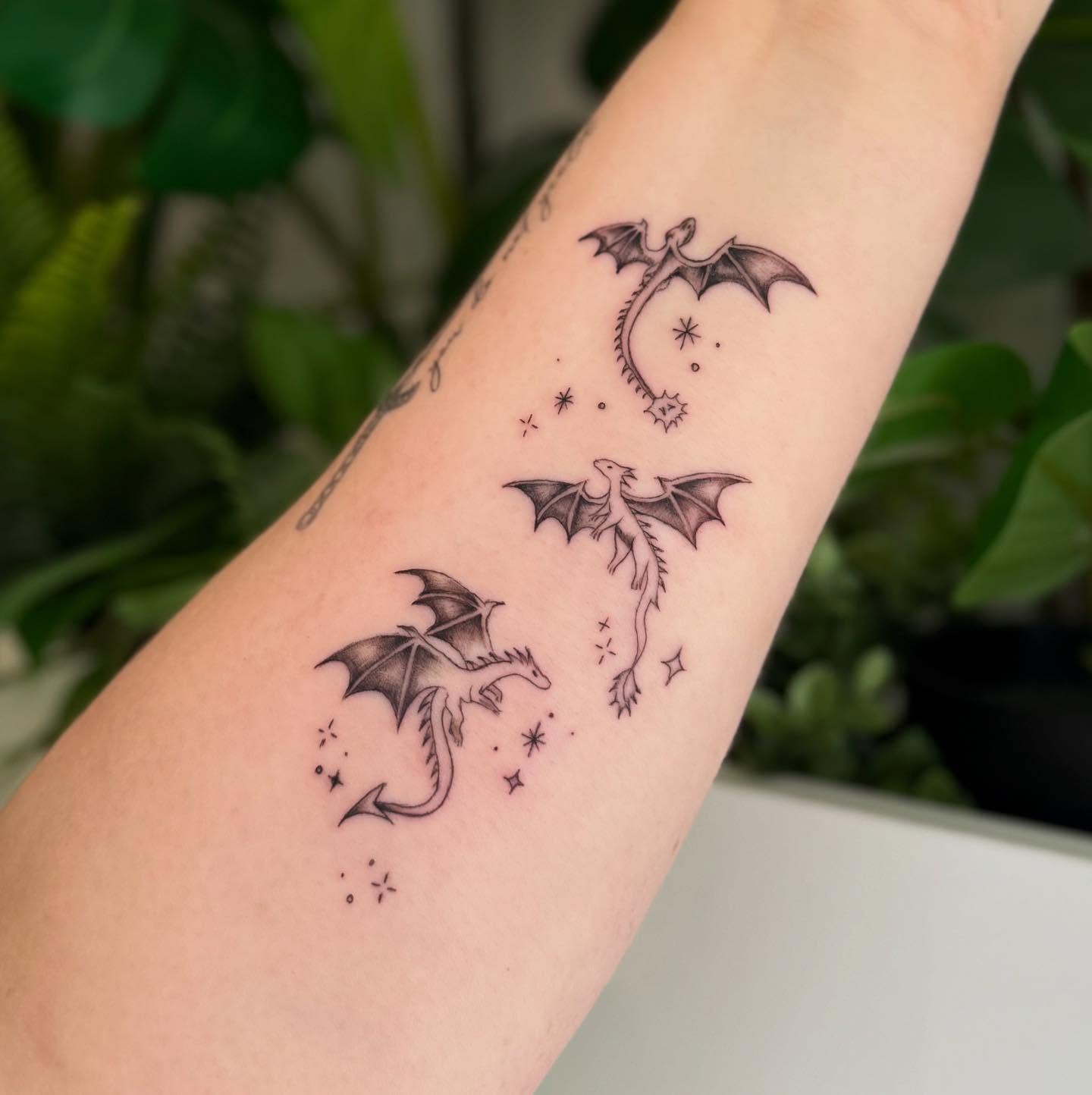 Tattoo by @clairejames_tattoo — dotwork, black_and_grey