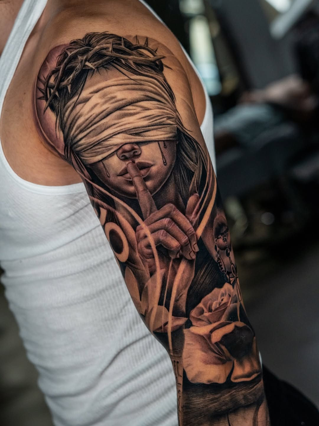 Tattoo by @rendertattoo β realism, black_and_grey