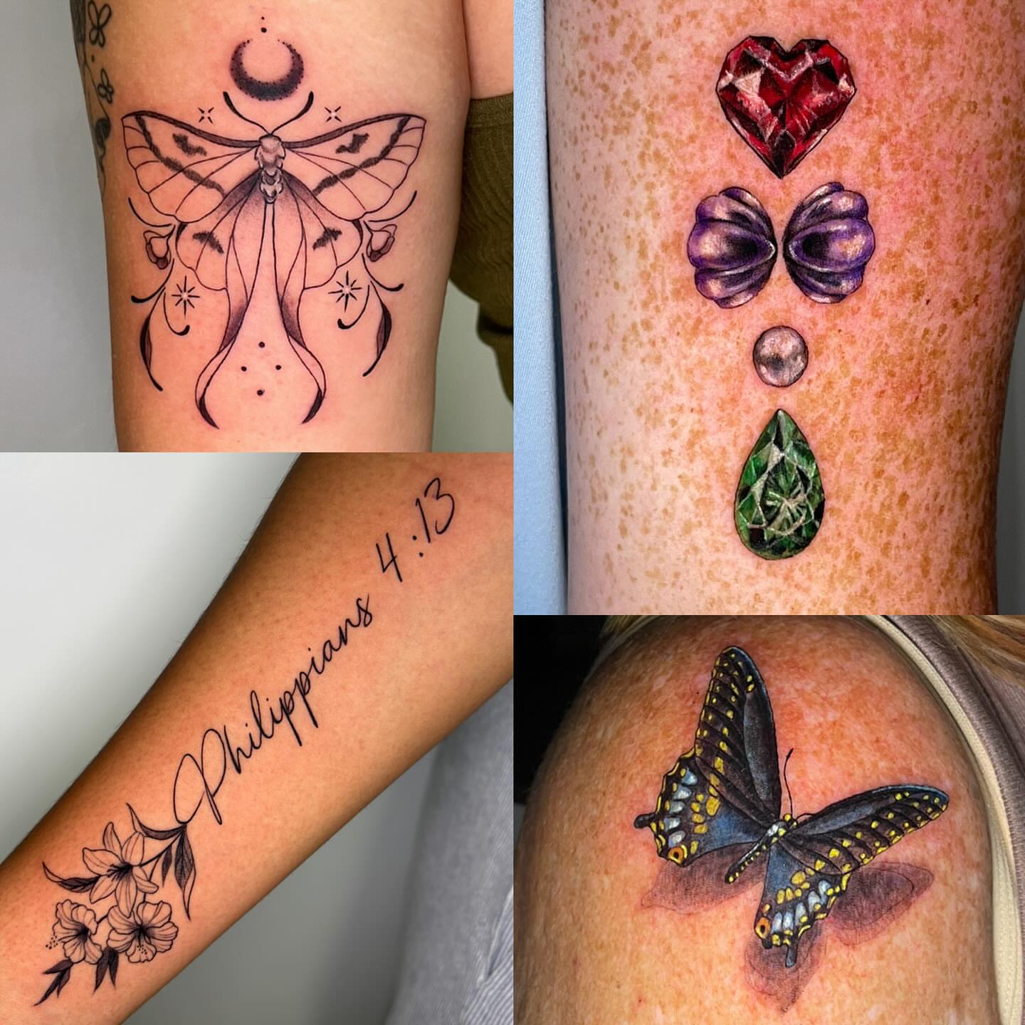 Tattoo by @hbones_artistry — dotwork, watercolor