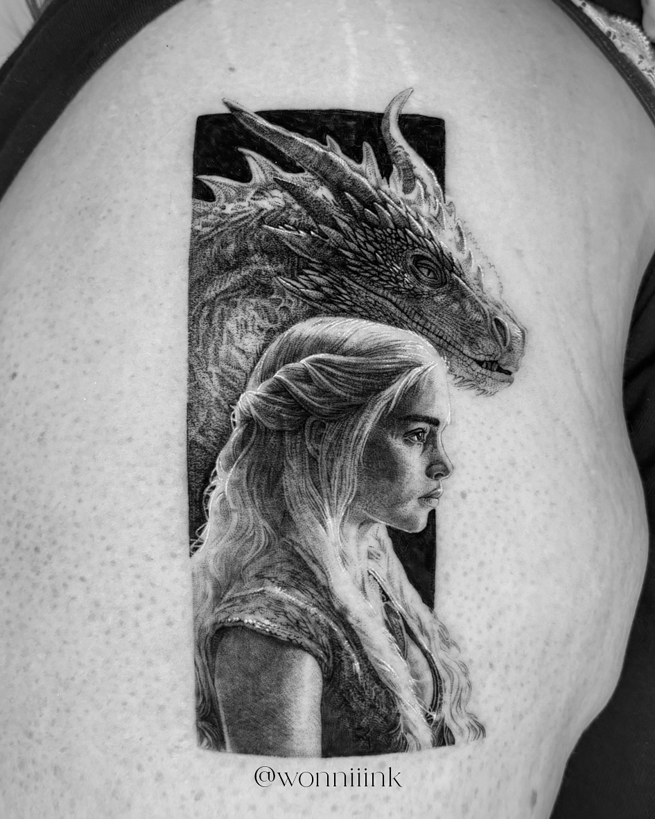 Tattoo by @wonniiink — realism, dotwork