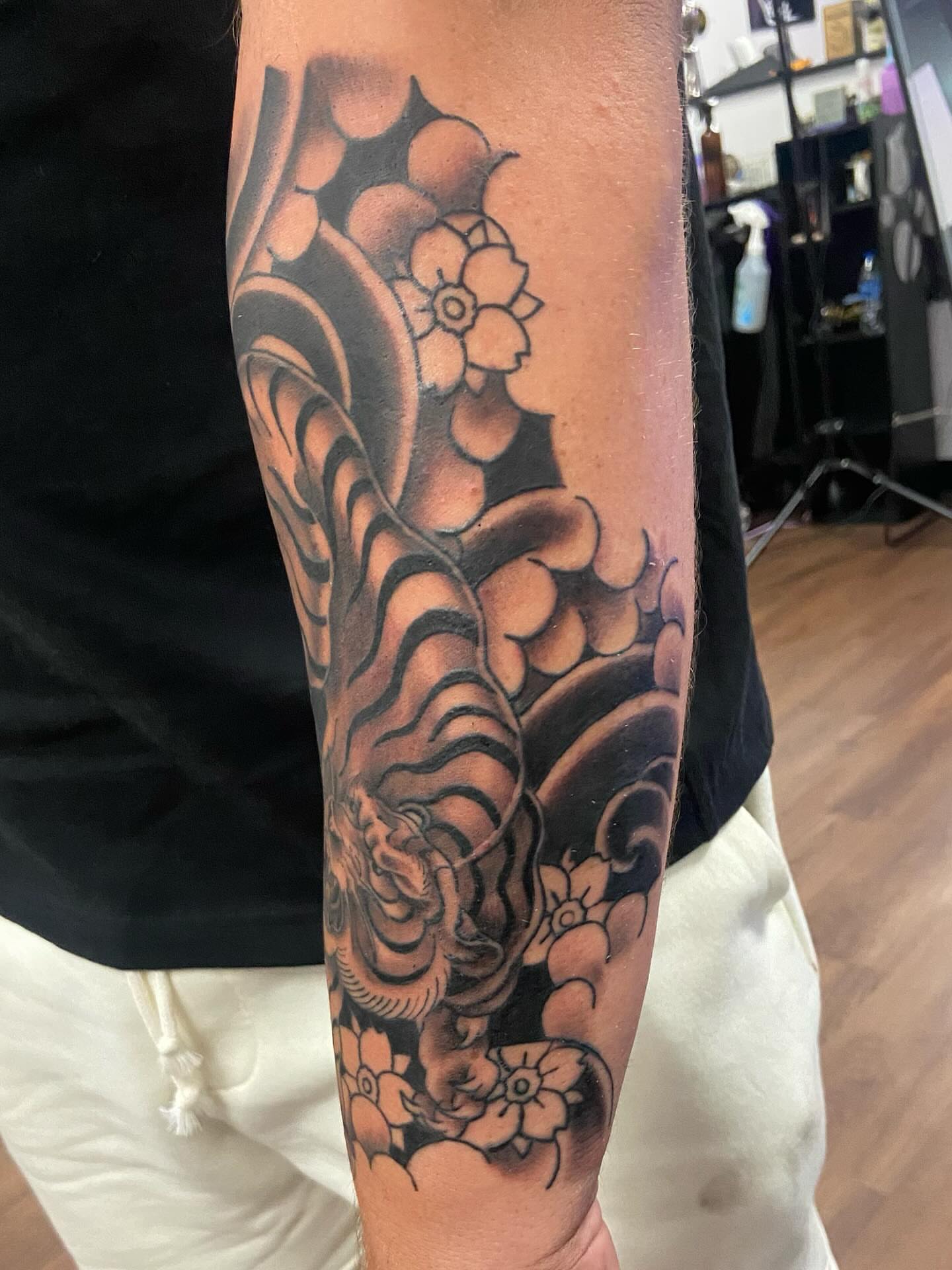 Tattoo by @tattooerin — black_and_grey