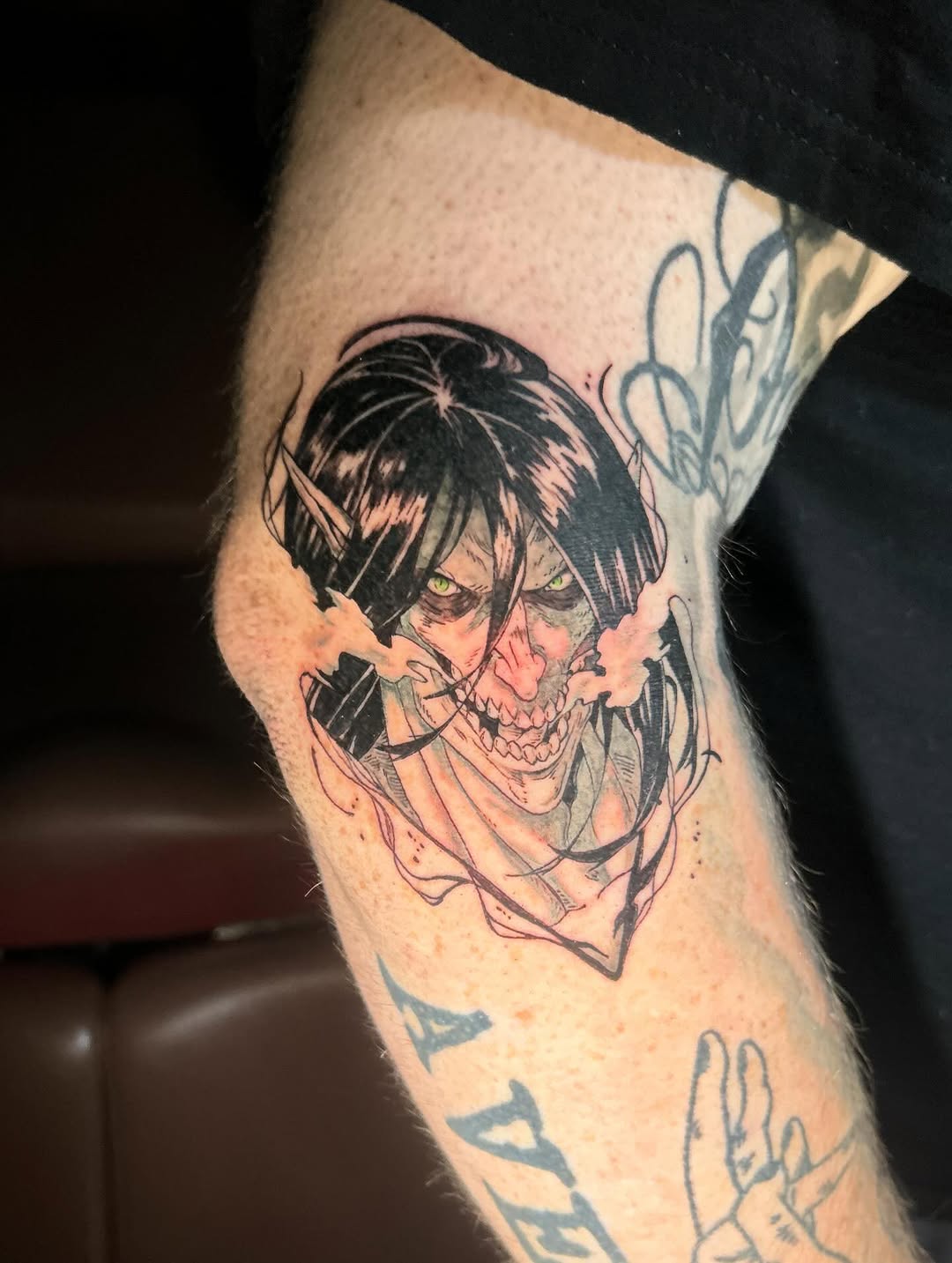 Anime character portrait anime tattoo on the forearm by Abby Camacho - Tattoo Artist and Piercer โจ๐