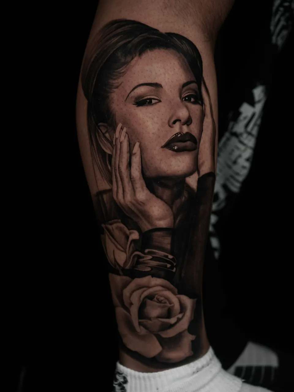 Portrait realism tattoo on the forearm by Amilia Gullotta