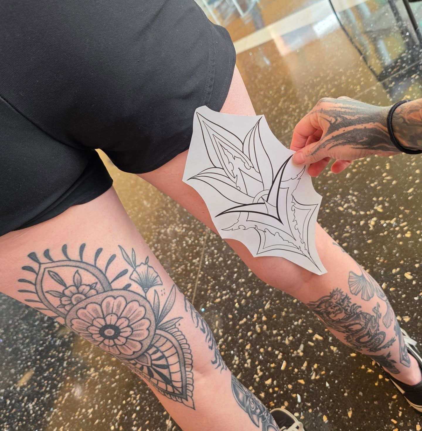 Floral design black and grey tattoo on the forearm by Kelsey Lorrae, Ankeny, Iowa