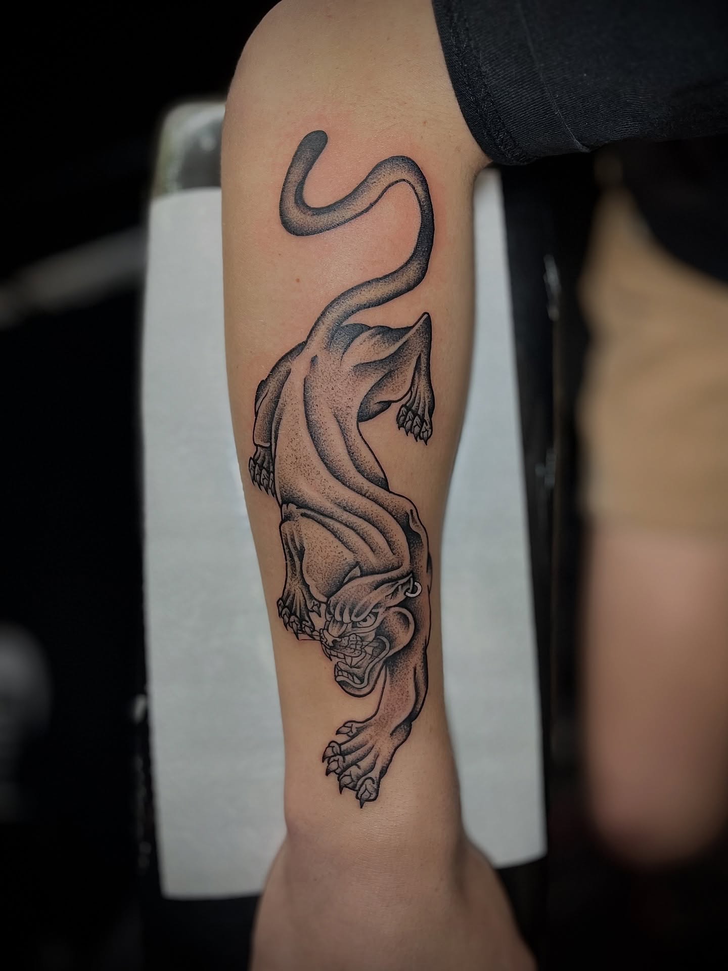 Tattoo by @cursedskintattoos — dotwork