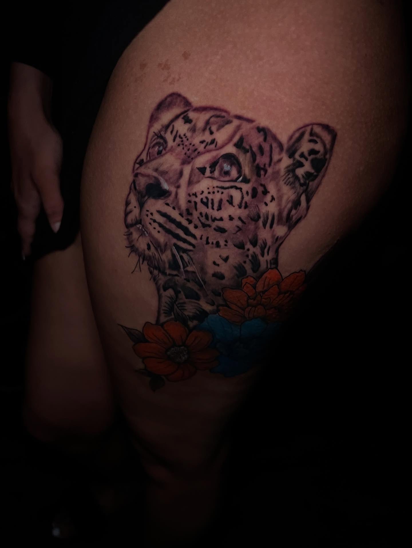 Tattoo by @_glassink — realism, dotwork