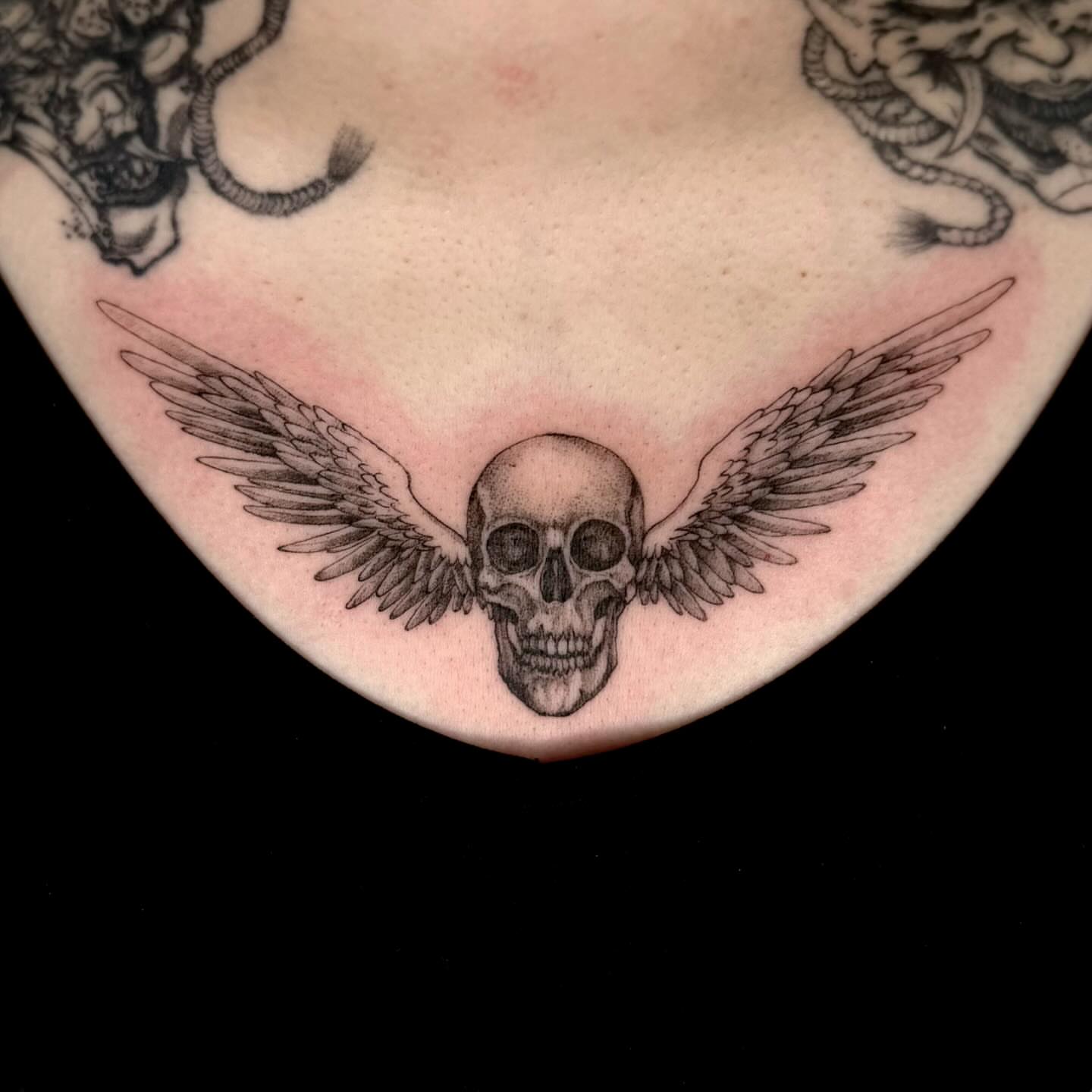 Tattoo by @deadgirlnextdoor — black_and_grey