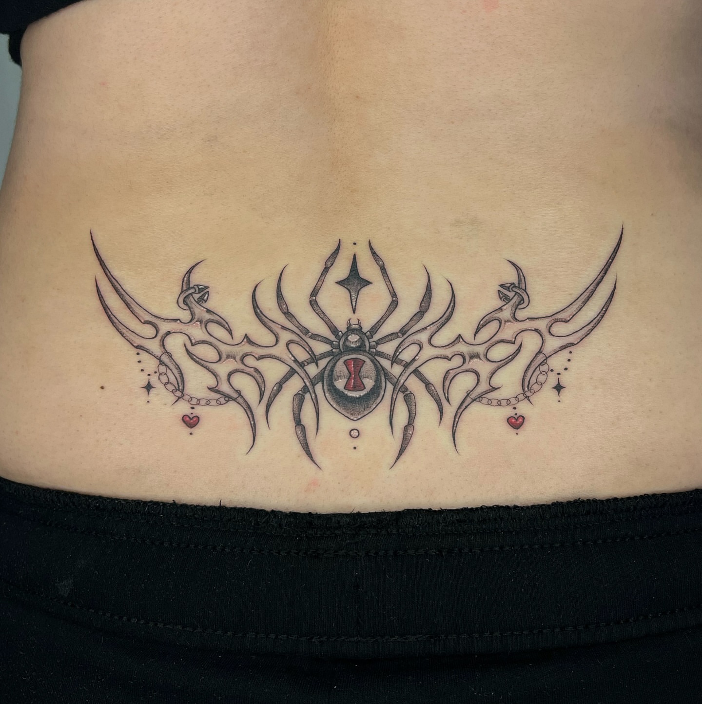 Spider tribal tattoo on the torso by ✮shayla ganong✮