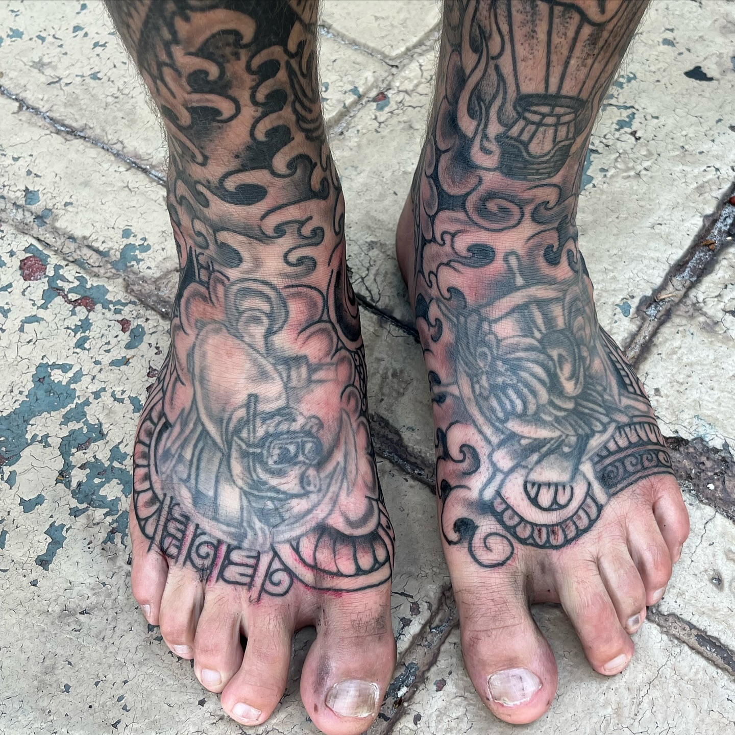 Tattoo by @zacharyiangarden — black_and_grey
