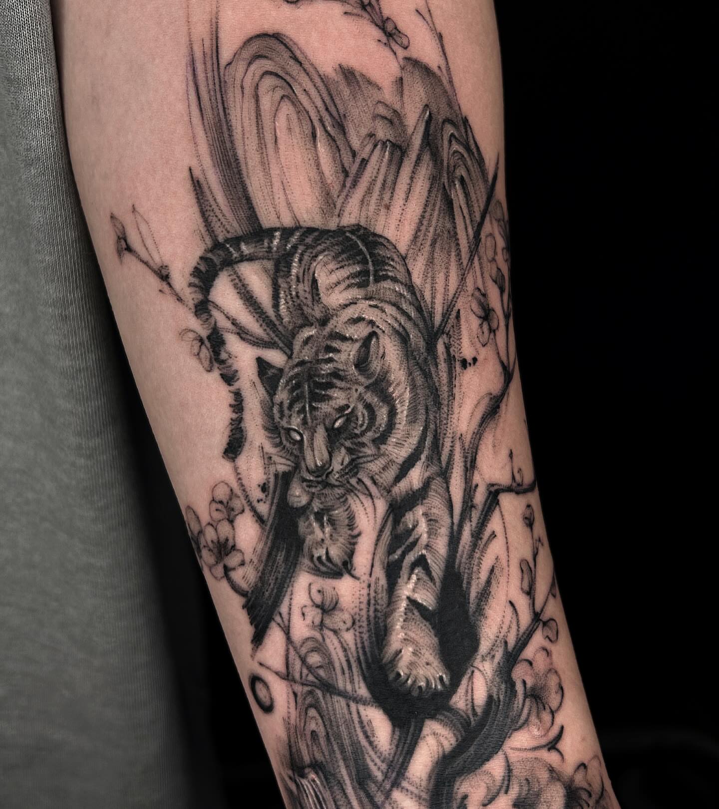 Tattoo by @tamilia_howall — black_and_grey, realism