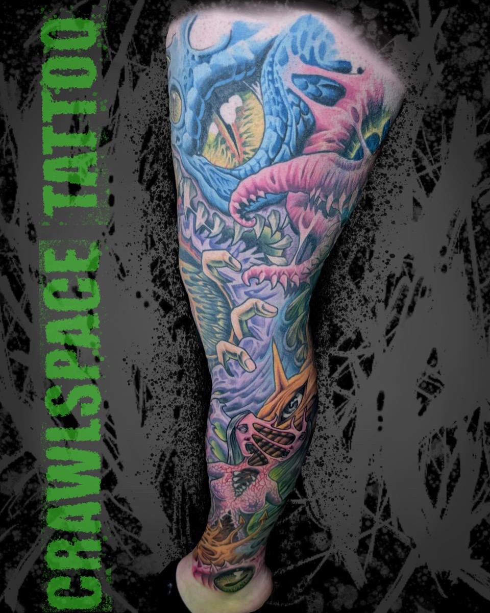 Tattoo by @crawlspace_tattoo — surrealism