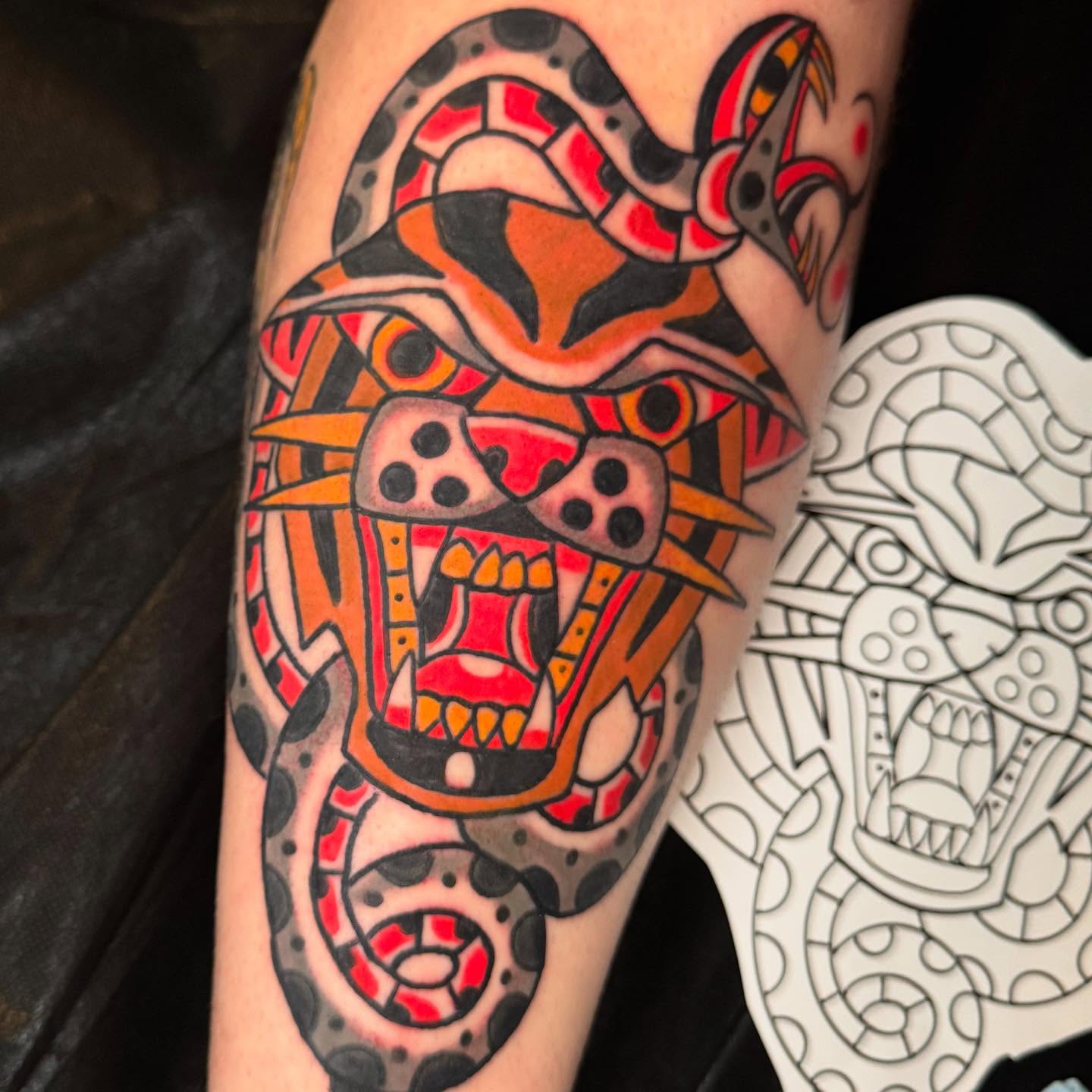 Tattoo by @b_hanika_ — american_traditional, dotwork