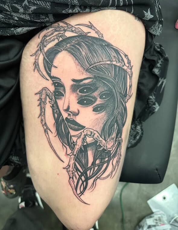 Tattoo by @lenca_art — dark_realism