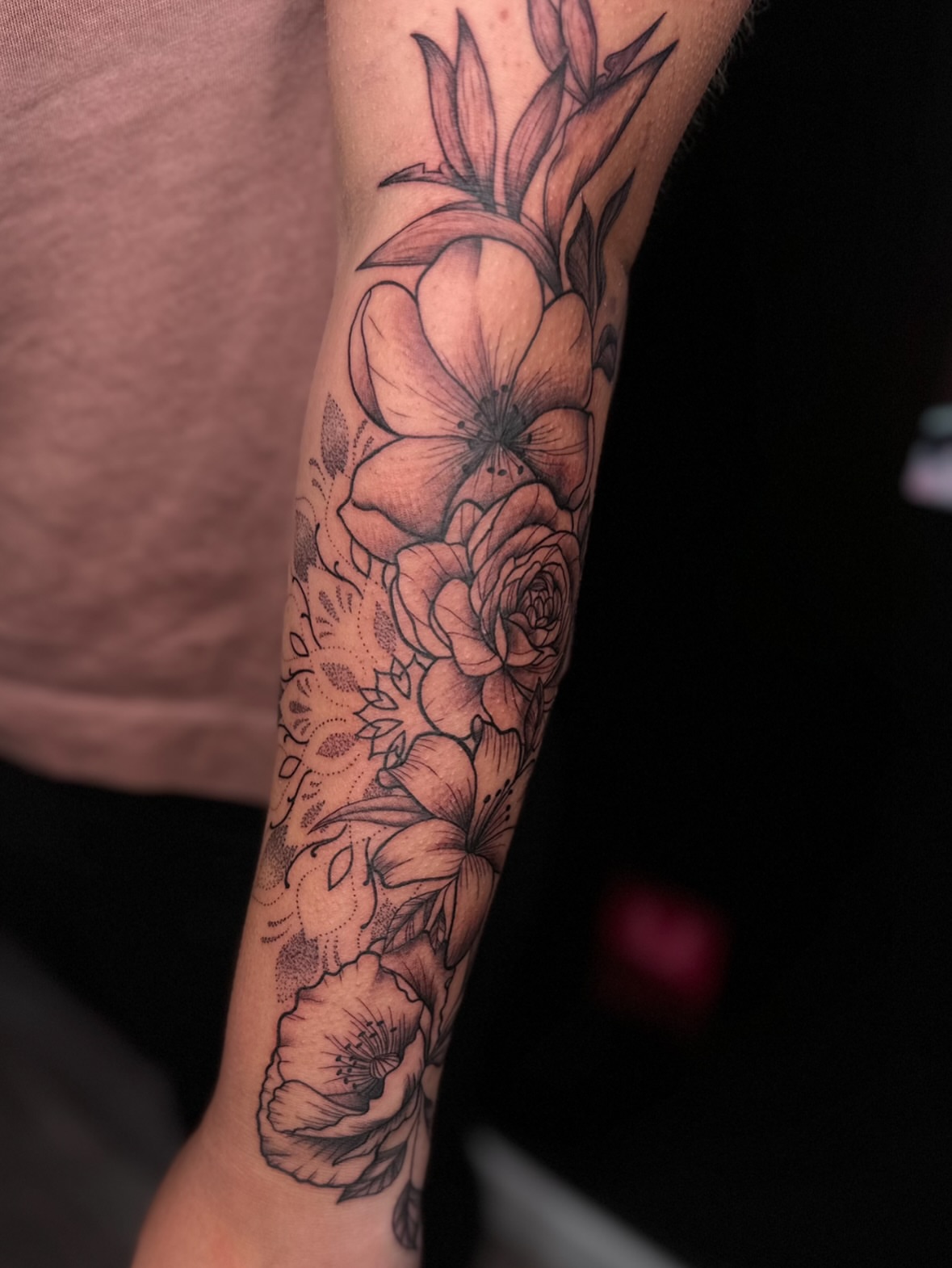 Tattoo by @divi.nediamonds — dotwork, black_and_grey