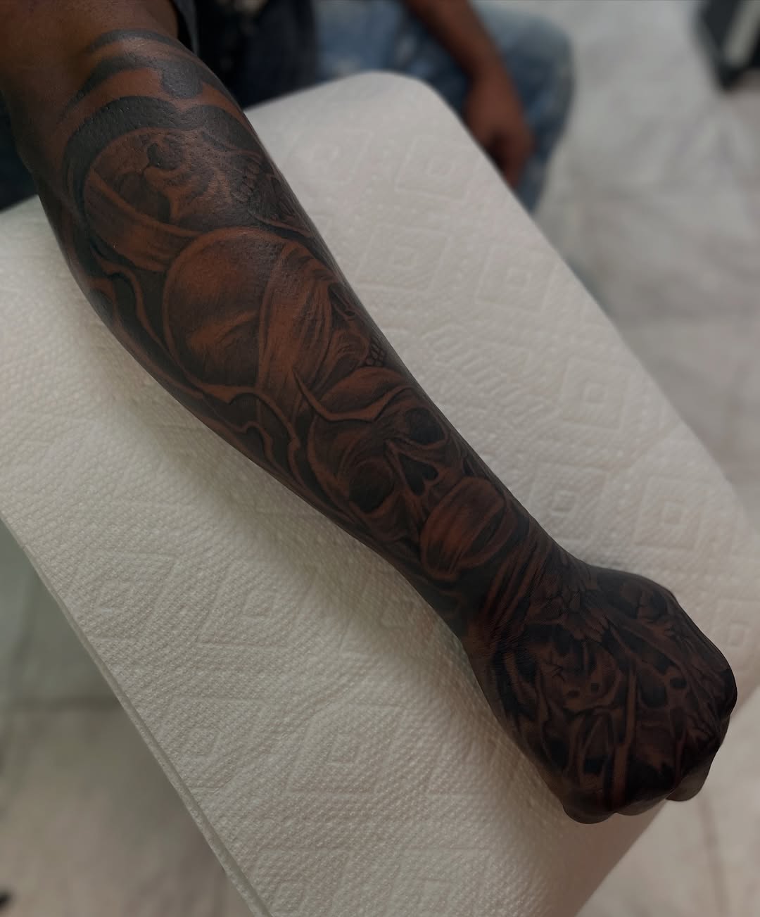 Tattoo by @inkstar — black_and_grey, realism