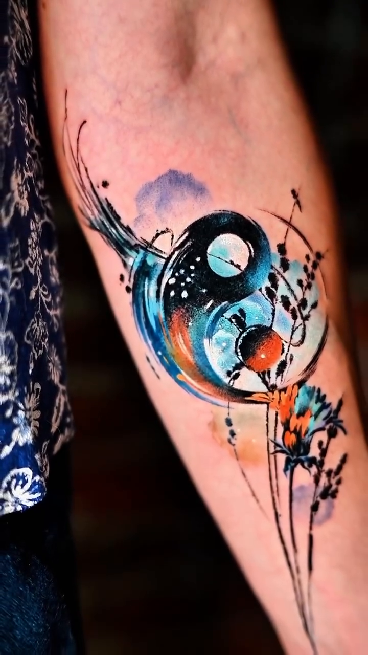 Tattoo by @sentimental_laundry — watercolor, ornamental