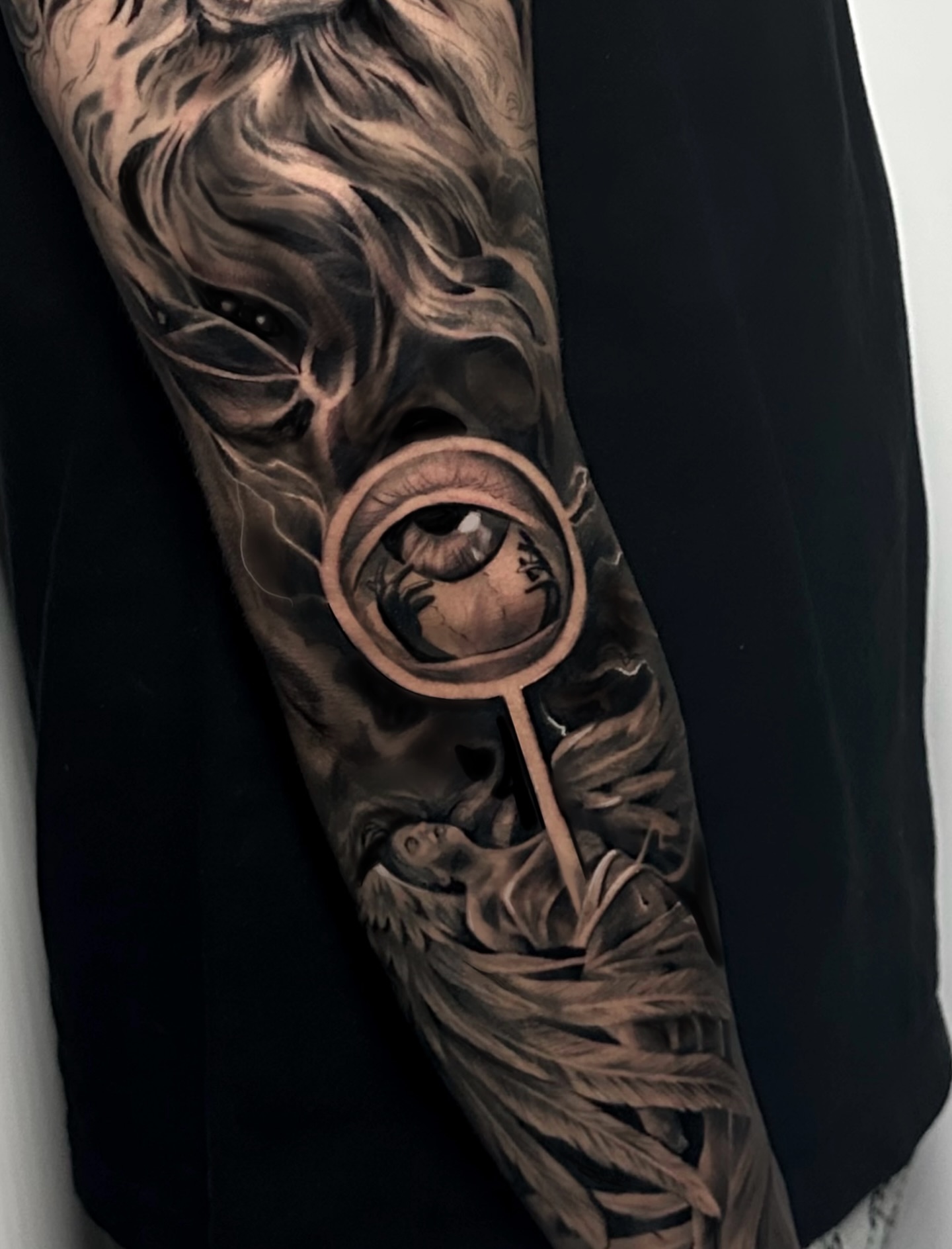 Tattoo by @tattooandres191 — realism, black_and_grey