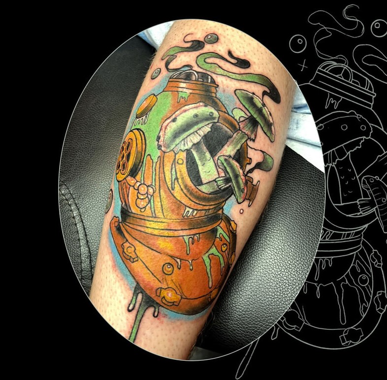 Tattoo by @monstermishtattoos — new_school, illustrative