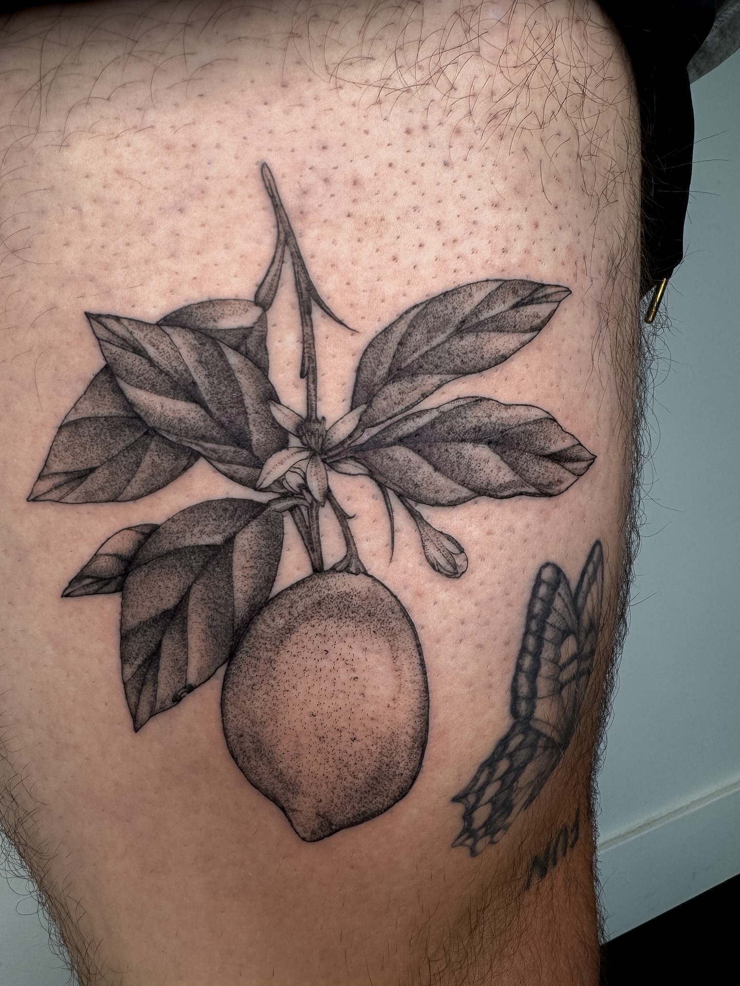 Tattoo by @emma.tattoos — black_and_grey, realism