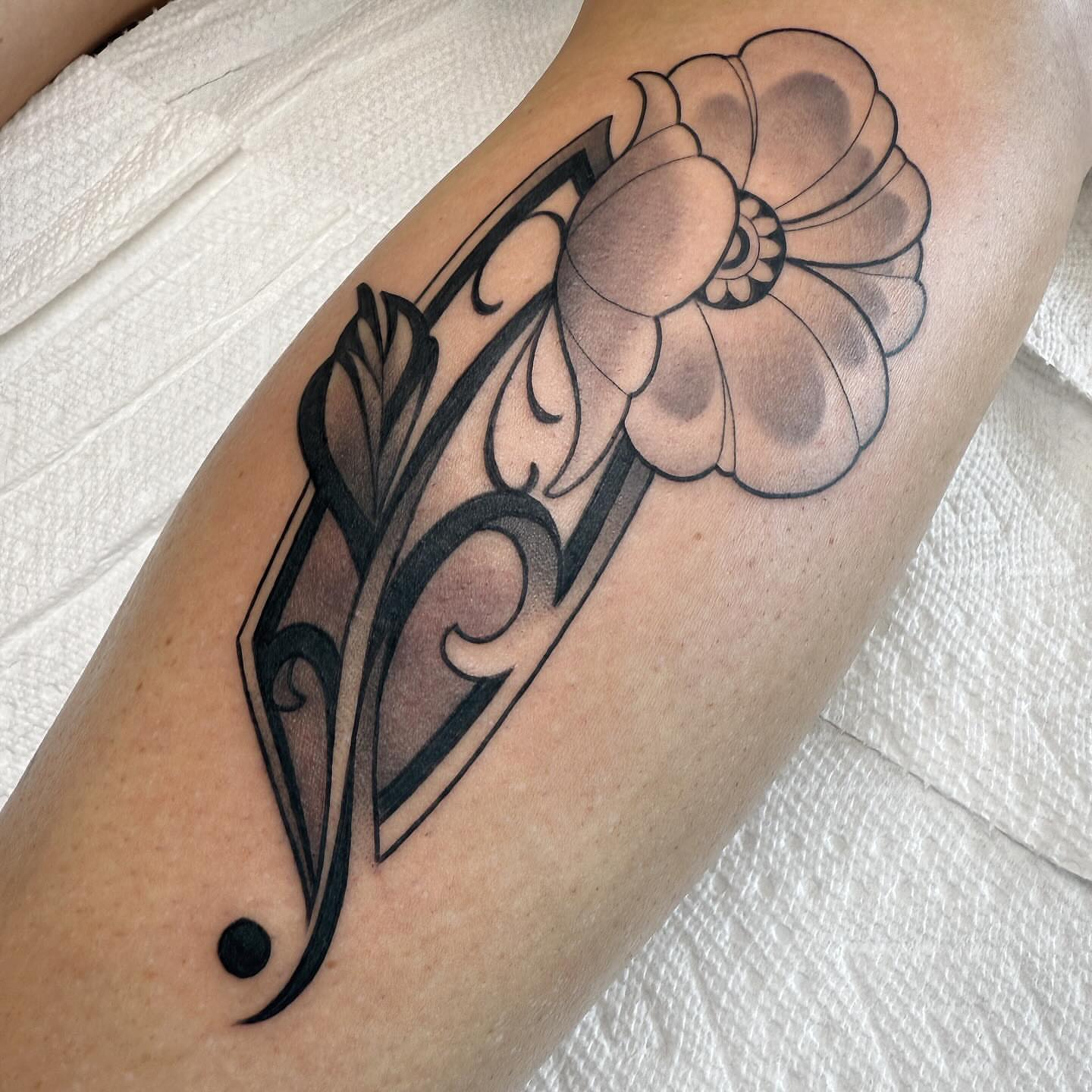 Tattoo by @booradleey — black_and_grey