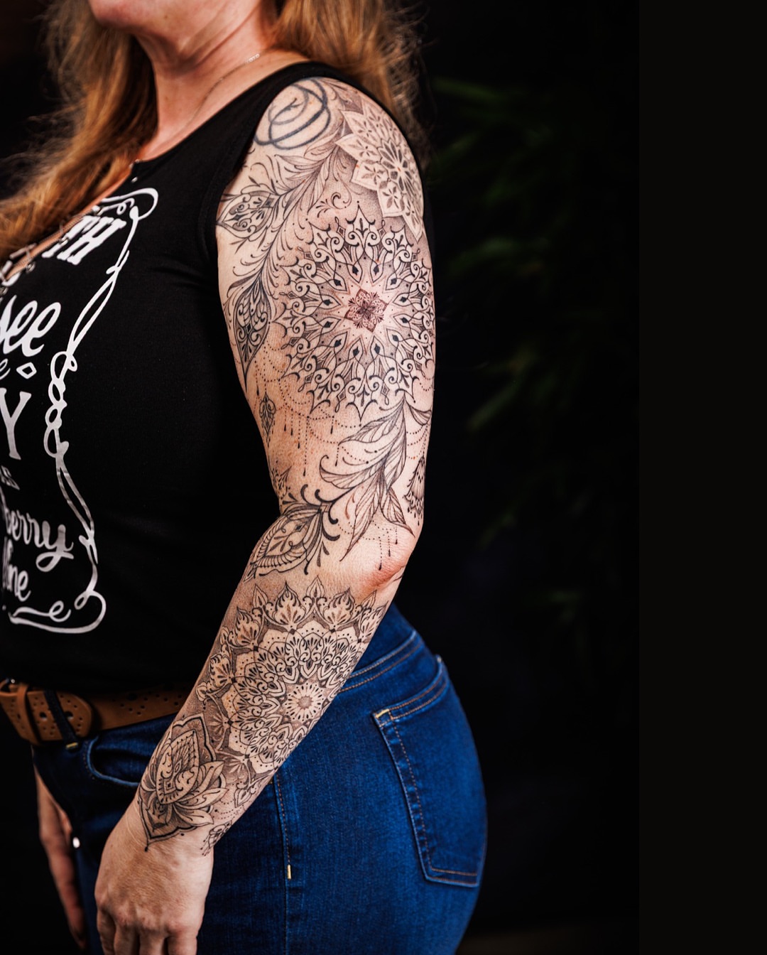 Tattoo by @molinatattoo — dotwork, ornamental