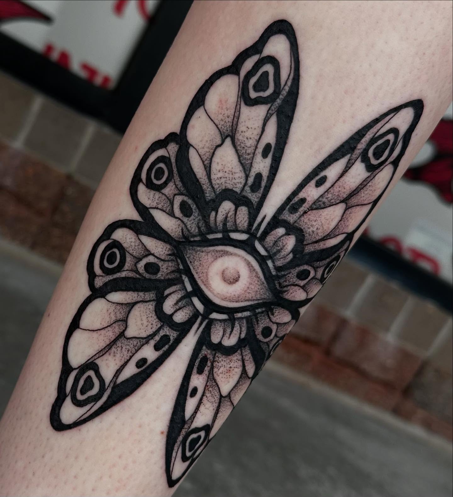 Tattoo by @bodyartbyali — dotwork, geometric
