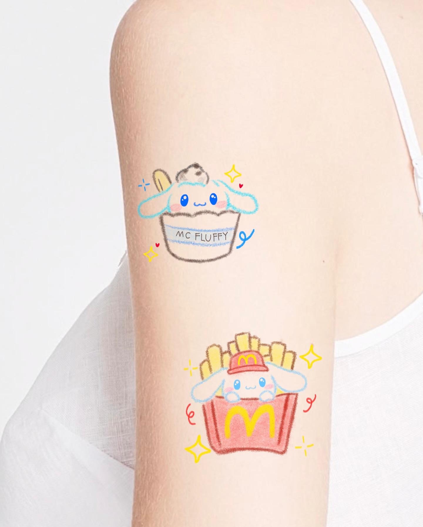 Mc Fluffy illustrative tattoo on the forearm by Yez tattoo