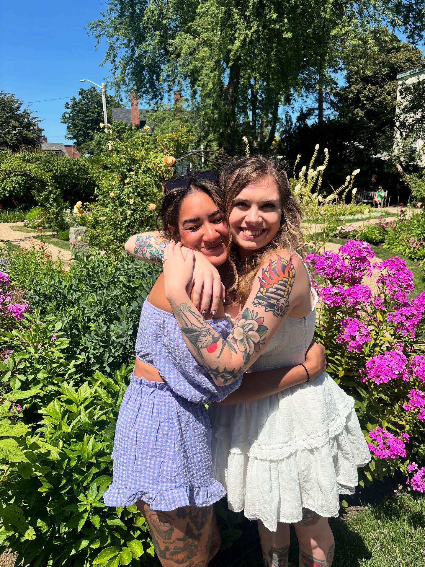 Floral design neo-traditional tattoo on the upper arm by Dakota Amato