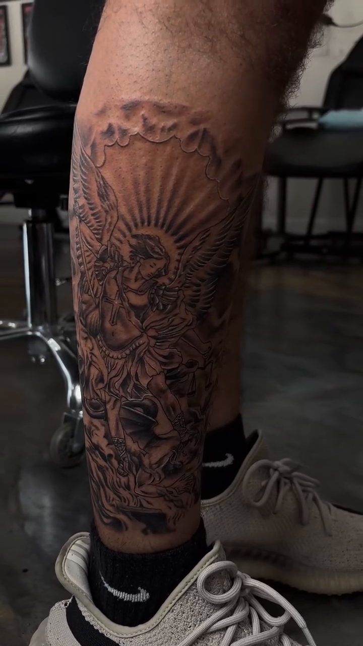 Tattoo by @blessedbychapo — black_and_grey, realism
