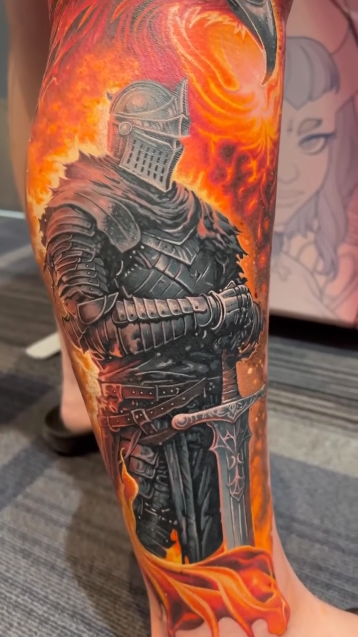 Tattoo work at Fort Wayne Tattoo Convention 2026