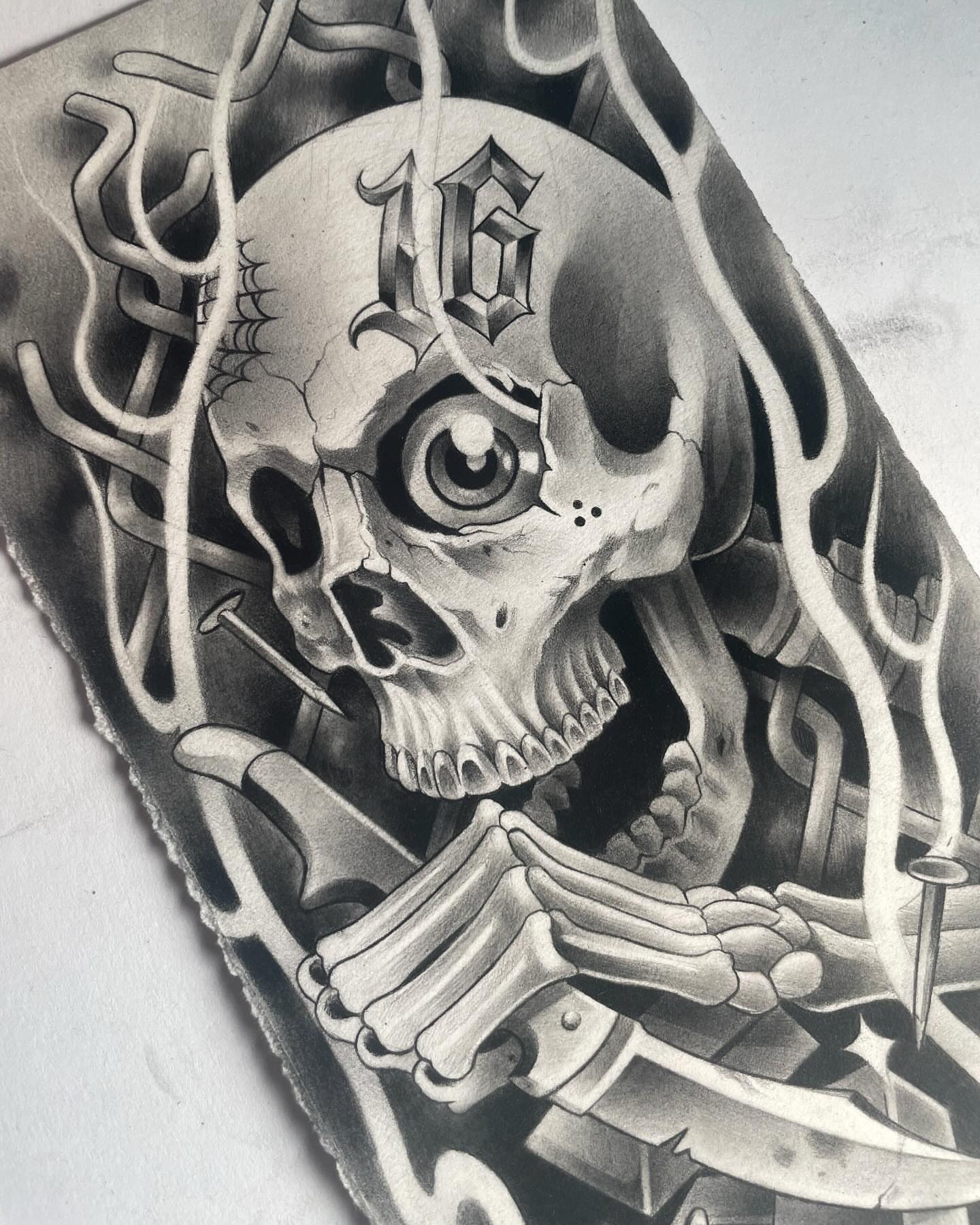 Tattoo by @leperemael — black_and_grey, realism