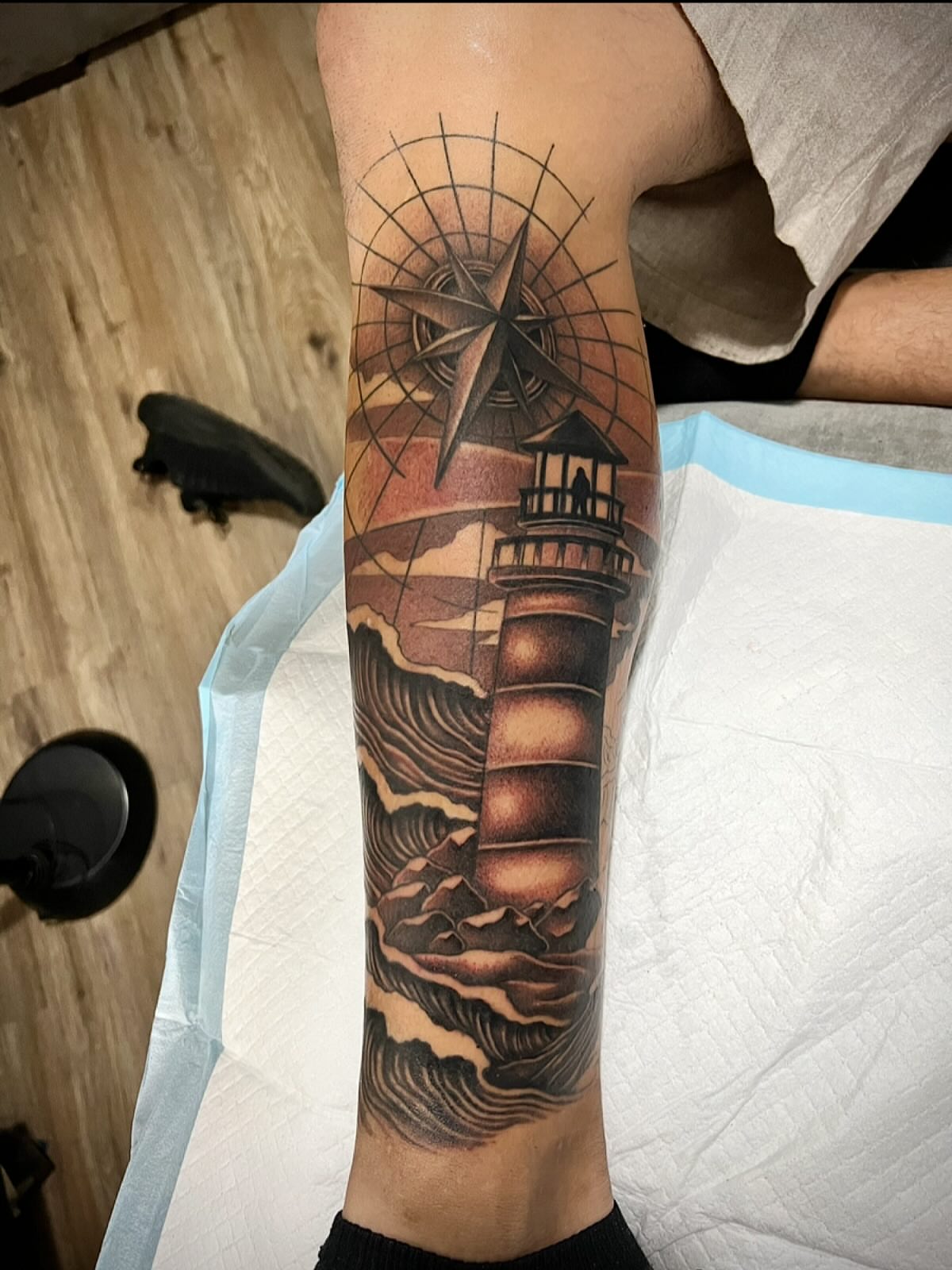Tattoo by @jay723 — black_and_grey