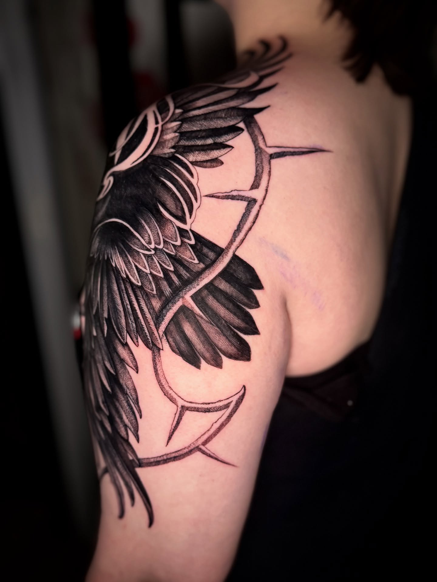 Tattoo by @jamycarlton_ — black_and_grey