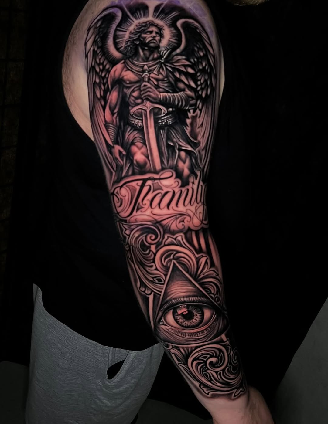 Tattoo by @burkes.body.graphic — realism, black_and_grey